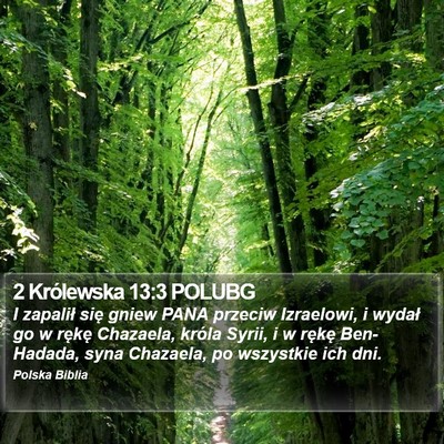 2 Królewska 13:3 POLUBG Bible Verse Image