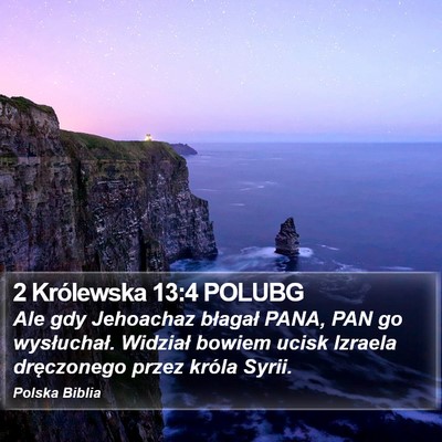 2 Królewska 13:4 POLUBG Bible Verse Image