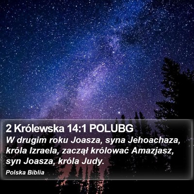 2 Królewska 14:1 POLUBG Bible Verse Image