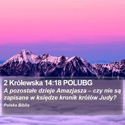 2 Królewska 14:18 POLUBG Bible Verse Image