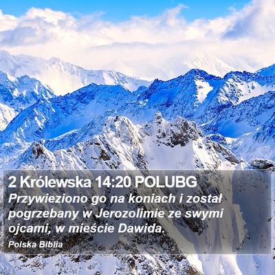 2 Królewska 14:20 POLUBG Bible Verse Image
