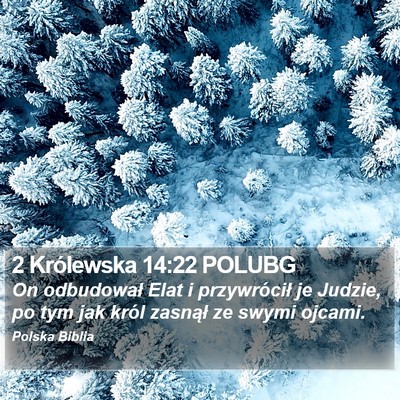 2 Królewska 14:22 POLUBG Bible Verse Image