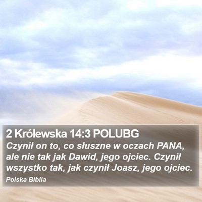 2 Królewska 14:3 POLUBG Bible Verse Image