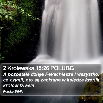 2 Królewska 15:26 POLUBG Bible Verse Image