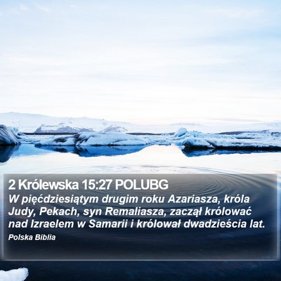 2 Królewska 15:27 POLUBG Bible Verse Image