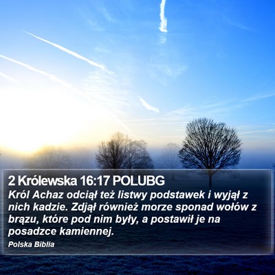 2 Królewska 16:17 POLUBG Bible Verse Image
