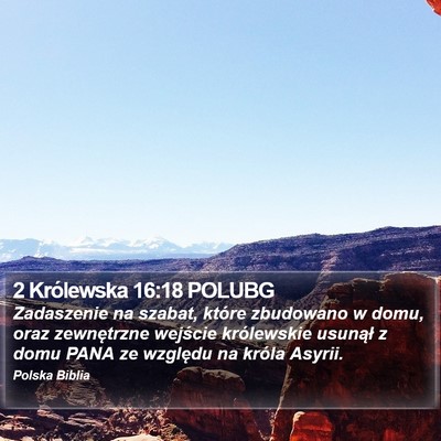 2 Królewska 16:18 POLUBG Bible Verse Image