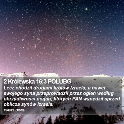 2 Królewska 16:3 POLUBG Bible Verse Image