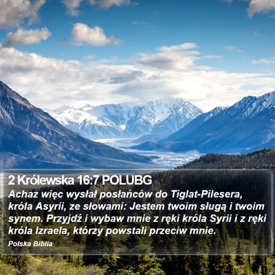2 Królewska 16:7 POLUBG Bible Verse Image
