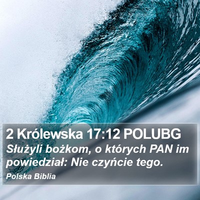 2 Królewska 17:12 POLUBG Bible Verse Image