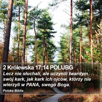 2 Królewska 17:14 POLUBG Bible Verse Image