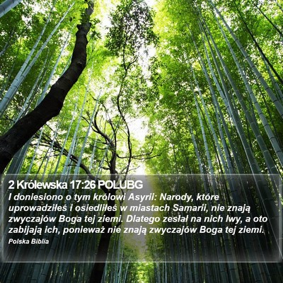 2 Królewska 17:26 POLUBG Bible Verse Image