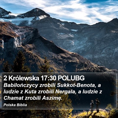 2 Królewska 17:30 POLUBG Bible Verse Image