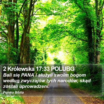 2 Królewska 17:33 POLUBG Bible Verse Image