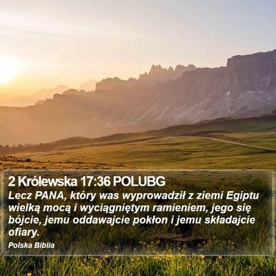 2 Królewska 17:36 POLUBG Bible Verse Image
