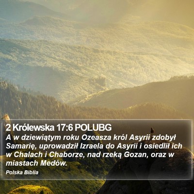 2 Królewska 17:6 POLUBG Bible Verse Image