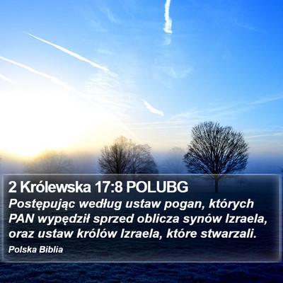 2 Królewska 17:8 POLUBG Bible Verse Image