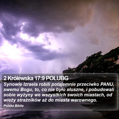 2 Królewska 17:9 POLUBG Bible Verse Image
