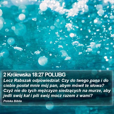 2 Królewska 18:27 POLUBG Bible Verse Image