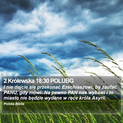 2 Królewska 18:30 POLUBG Bible Verse Image