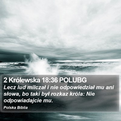2 Królewska 18:36 POLUBG Bible Verse Image