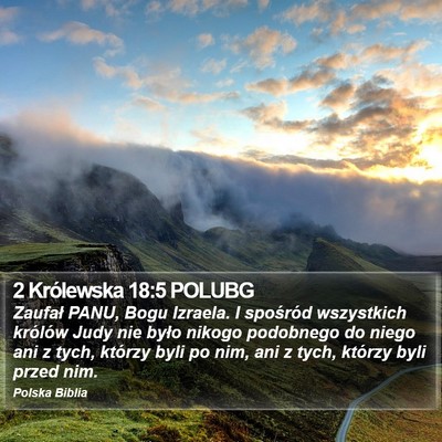 2 Królewska 18:5 POLUBG Bible Verse Image