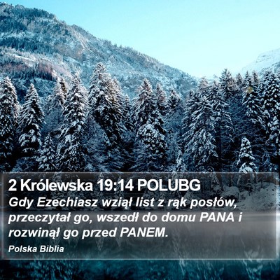 2 Królewska 19:14 POLUBG Bible Verse Image
