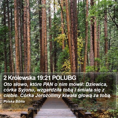 2 Królewska 19:21 POLUBG Bible Verse Image