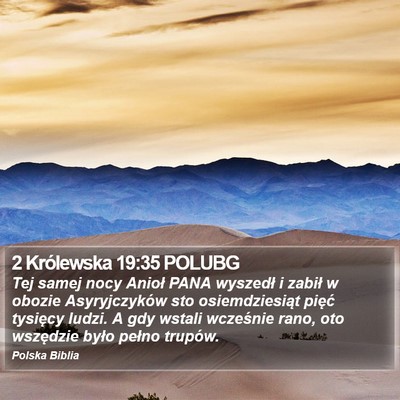 2 Królewska 19:35 POLUBG Bible Verse Image