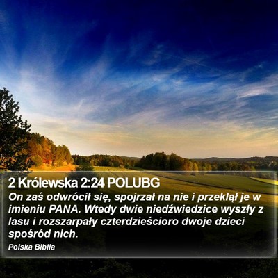 2 Królewska 2:24 POLUBG Bible Verse Image