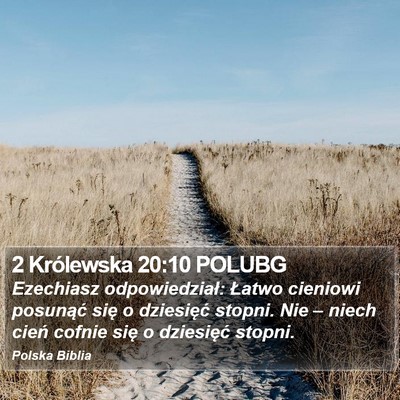 2 Królewska 20:10 POLUBG Bible Verse Image