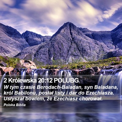 2 Królewska 20:12 POLUBG Bible Verse Image