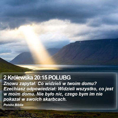 2 Królewska 20:15 POLUBG Bible Verse Image