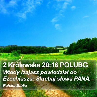 2 Królewska 20:16 POLUBG Bible Verse Image