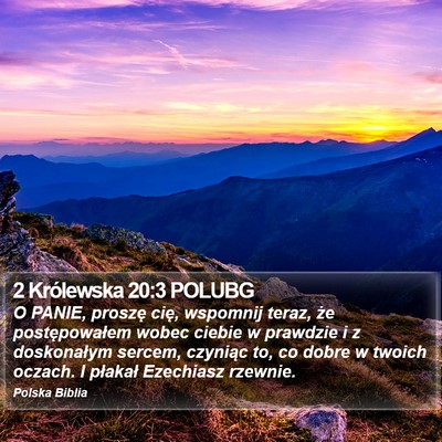 2 Królewska 20:3 POLUBG Bible Verse Image