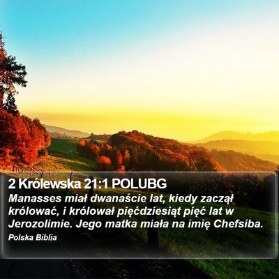 2 Królewska 21:1 POLUBG Bible Verse Image
