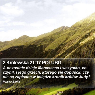 2 Królewska 21:17 POLUBG Bible Verse Image