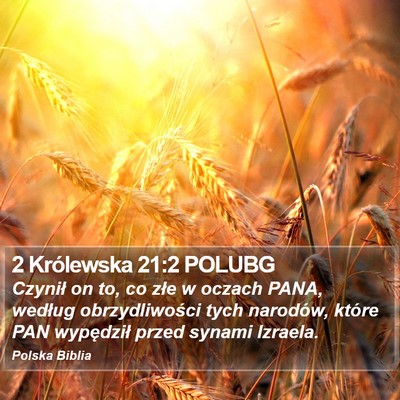 2 Królewska 21:2 POLUBG Bible Verse Image