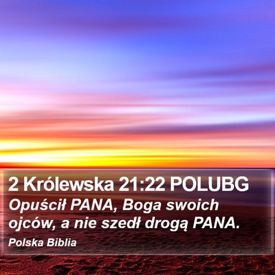 2 Królewska 21:22 POLUBG Bible Verse Image