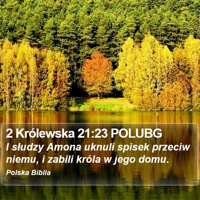 2 Królewska 21:23 POLUBG Bible Verse Image