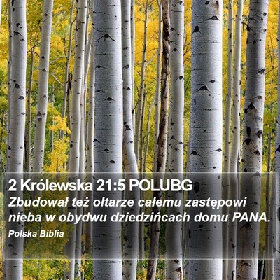 2 Królewska 21:5 POLUBG Bible Verse Image