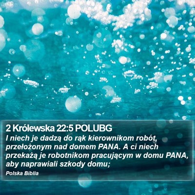 2 Królewska 22:5 POLUBG Bible Verse Image