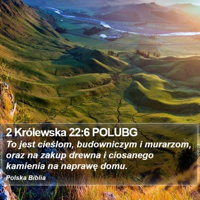 2 Królewska 22:6 POLUBG Bible Verse Image