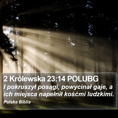 2 Królewska 23:14 POLUBG Bible Verse Image