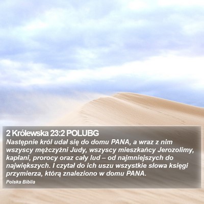 2 Królewska 23:2 POLUBG Bible Verse Image