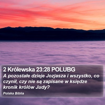 2 Królewska 23:28 POLUBG Bible Verse Image