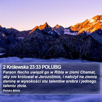 2 Królewska 23:33 POLUBG Bible Verse Image