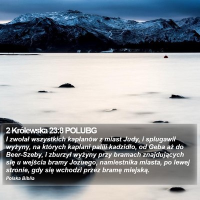 2 Królewska 23:8 POLUBG Bible Verse Image