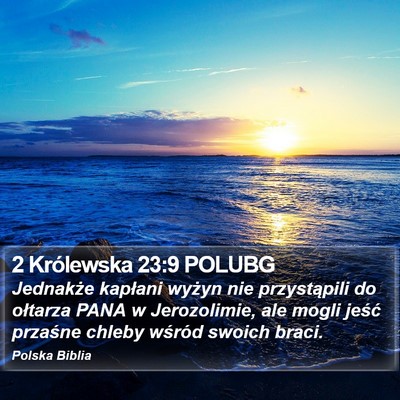 2 Królewska 23:9 POLUBG Bible Verse Image