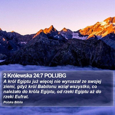 2 Królewska 24:7 POLUBG Bible Verse Image